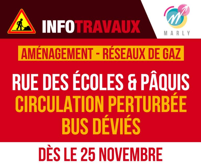 Circulation perturbée et bus déviés, tronçon rue des Ecoles et rue du Pâquis